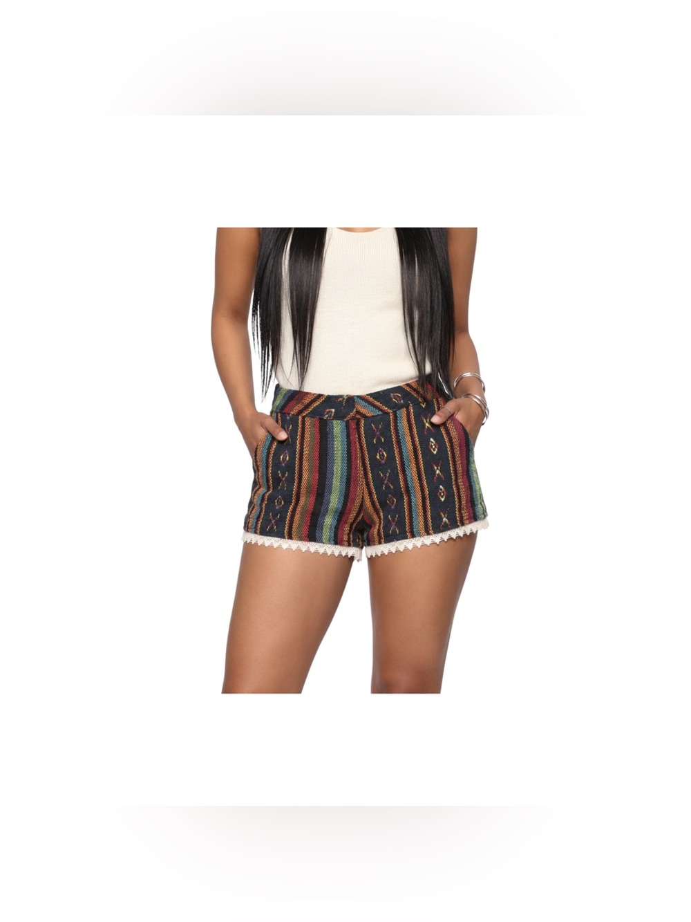 Judith March Aztec Shorts - Size M